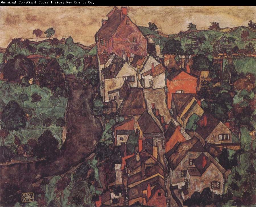 Egon Schiele Krumau Landscape